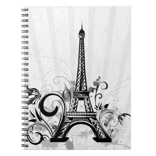 Eiffel Tower French Notebook Notizblock (Vorderseite)