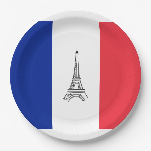 Eiffel Tower French Themed Party Paper Teller (Vorderseite)