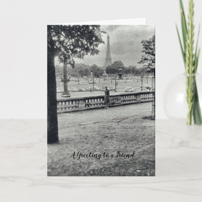 Eiffel Tower Friendship Karte (Vorderseite)