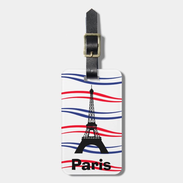 Eiffel Tower Gepäckanhänger (Vorderseite vertikal)