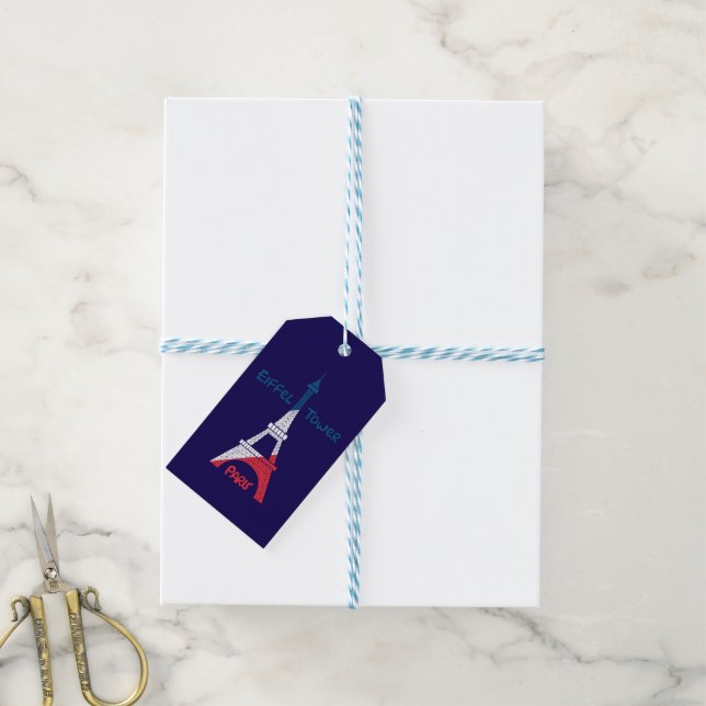 Eiffel Tower Geschenkanhänger (Mit Garn)