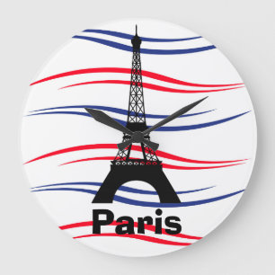 Eiffel Tower Große Wanduhr