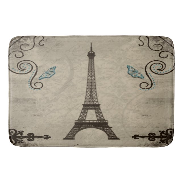 Eiffel Tower Grunge Bath Mat Badematte (Vorderseite)