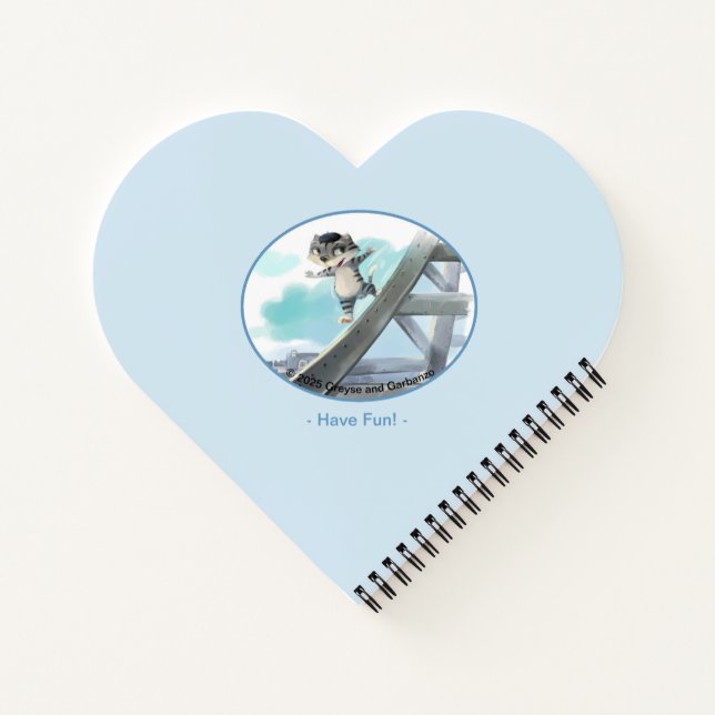 Eiffel Tower Heart Shaped Notebook - Spaß Notizbuch (Rückseite)