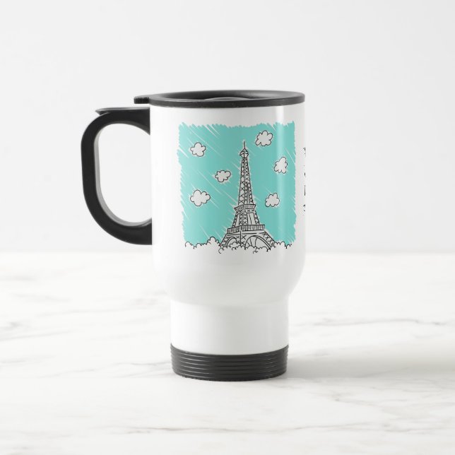 Eiffel Tower Illustration - Tasse für benutzerdefi (Links)