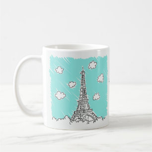 Eiffel Tower Illustration - Tasse für benutzerdefi
