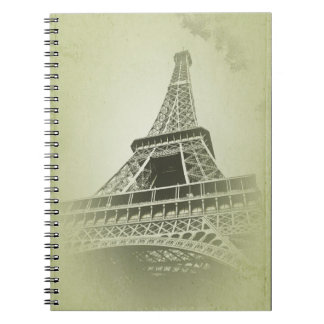 Eiffel Tower in sepia tone Notizblock