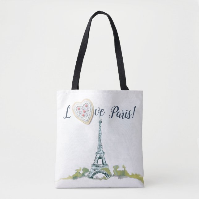Eiffel Tower Ink Sketch|Liebe Paris|Mit Herzen (Vorderseite)