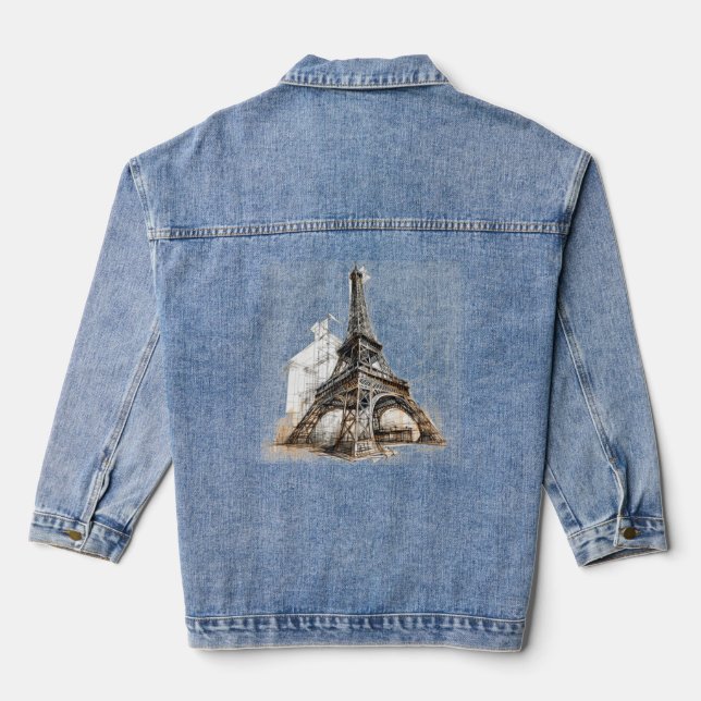 Eiffel Tower Jeansjacke (Rückseite)