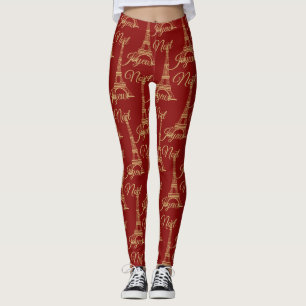Eiffel Tower Joyeux Weihnachten Leggings