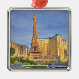Eiffel Tower Las Vegas Paris Limousine Nevada Silbernes Ornament