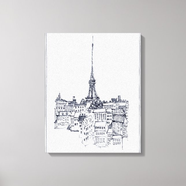 Eiffel Tower Leinwanddruck (Vorderseite)