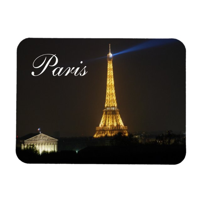 Eiffel Tower Nacht Magnet (Horizontal)