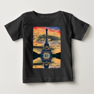 Eiffel Tower Paris Abend European Travel Baby T-shirt