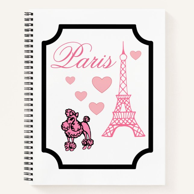 Eiffel Tower Paris Art Sketchbook Notizbuch (Vorderseite)