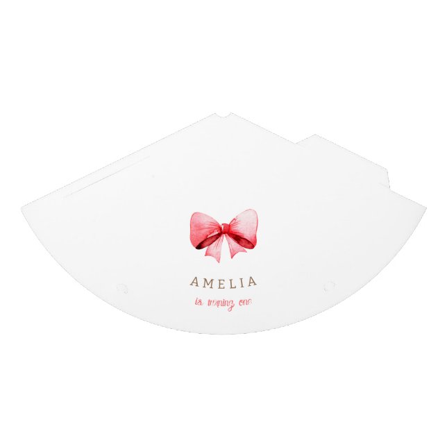 Eiffel Tower Paris Birthday Pink Bow Partyhütchen (Vorderseite)