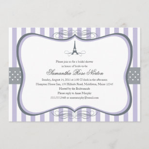 Eiffel Tower Paris Brautparty Einladung