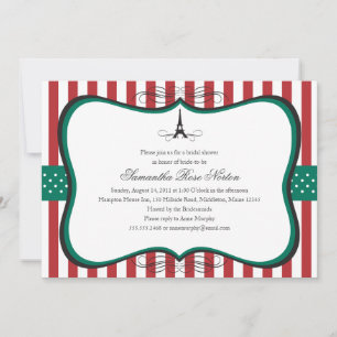 Eiffel Tower Paris Brautparty Einladung