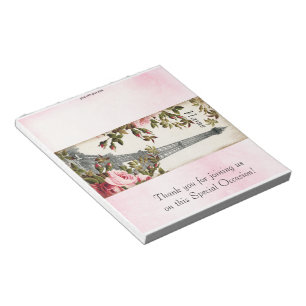 Eiffel Tower Paris Candy Bar Wrapper Gastgeschenk Notizblock