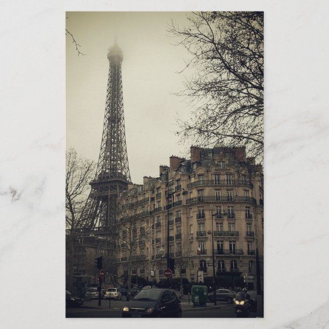 Eiffel Tower Paris City Gebäude Architecture Briefpapier (Vorderseite)
