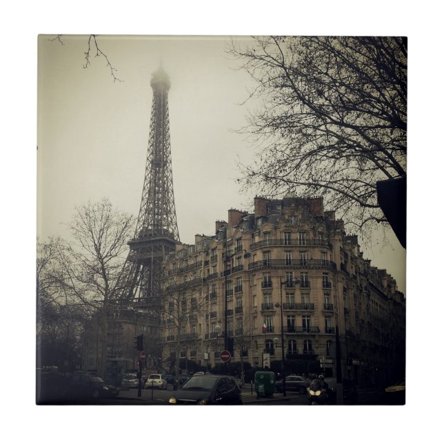 Eiffel Tower Paris City Gebäude Architecture Fliese (Vorderseite)