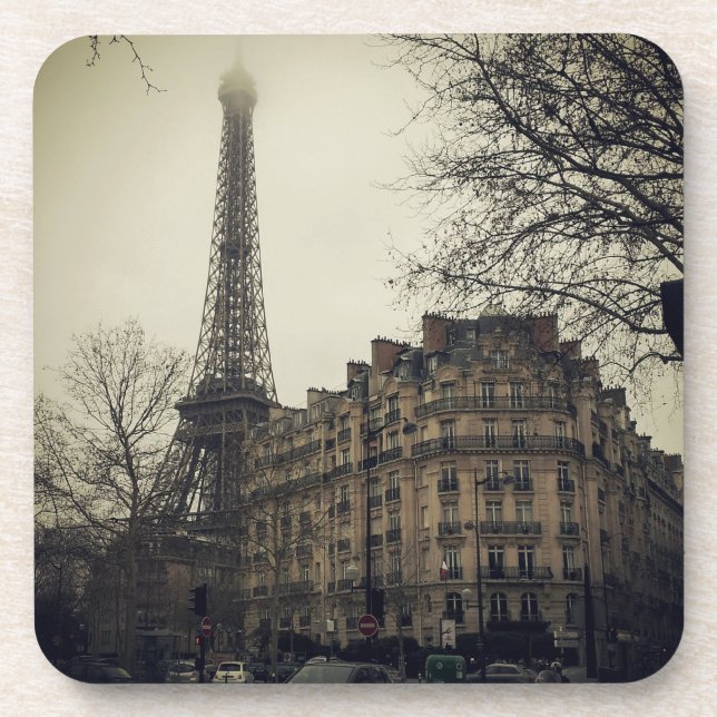 Eiffel Tower Paris City Gebäude Architecture Getränkeuntersetzer (Vorderseite)