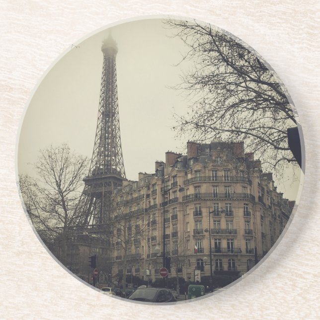 Eiffel Tower Paris City Gebäude Architecture Untersetzer (Vorne)