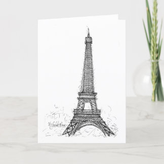 Eiffel Tower Paris Dankeskarte