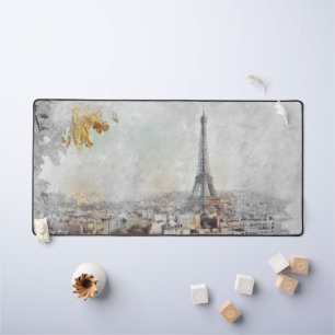 Eiffel Tower Paris Desk Mat - Vintage Travel Art Schreibtischunterlage