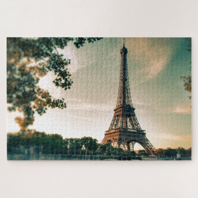 Eiffel Tower Paris Europe Travel Foto Puzzle (Horizontal)
