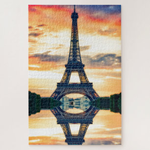 Eiffel Tower Paris Europe Travel Foto Puzzle