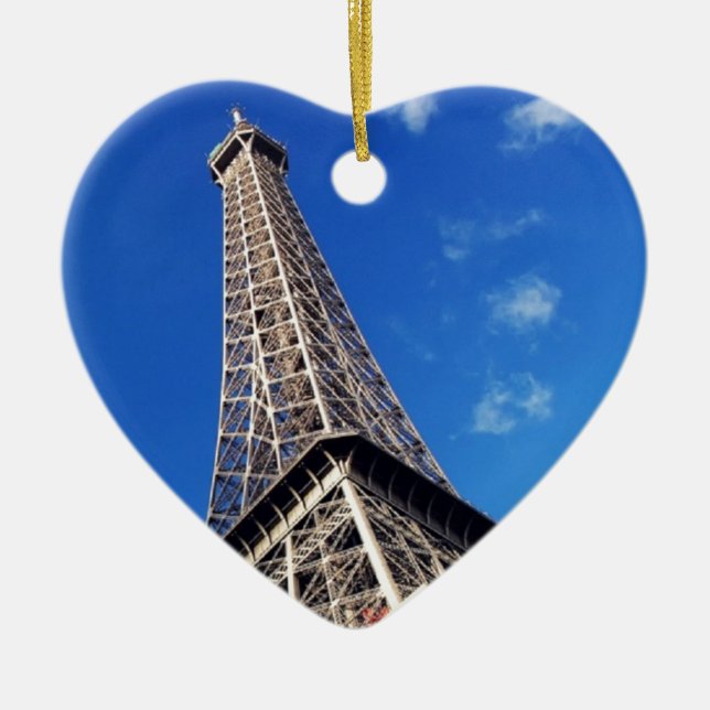 Eiffel Tower Paris Europe Travel Keramikornament (Vorne)