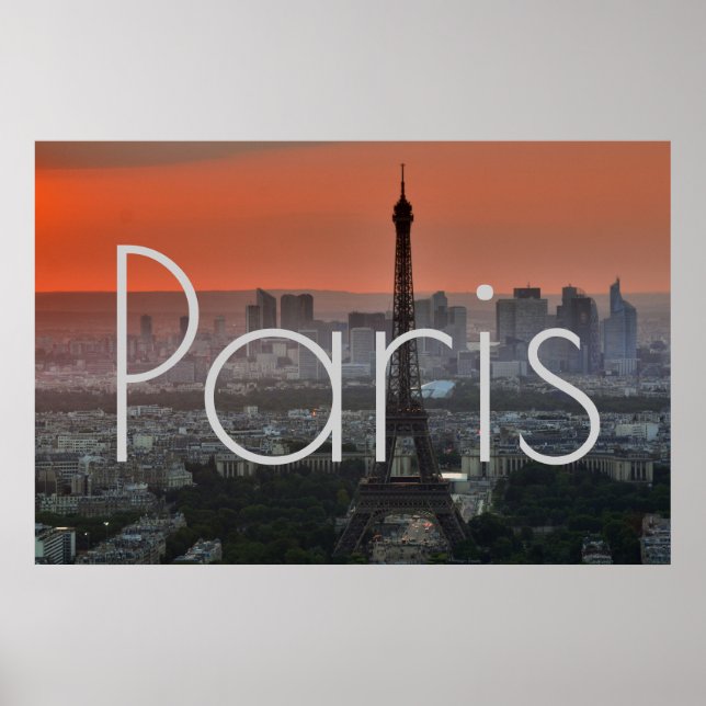 Eiffel Tower Paris Europe Travel Poster (Vorne)