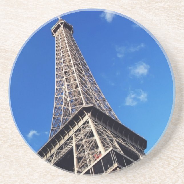 Eiffel Tower Paris Europe Travel Sandstein Untersetzer (Vorne)