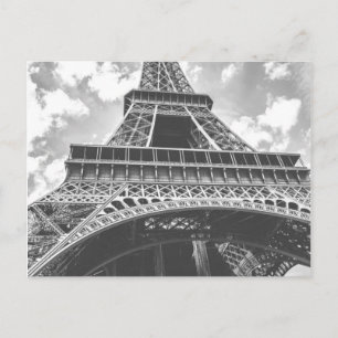 Eiffel Tower, Paris, France in black and white Postkarte