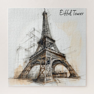 Eiffel Tower Paris France Poster Puzzle