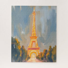 Eiffel Tower Paris France Watercolor Puzzle