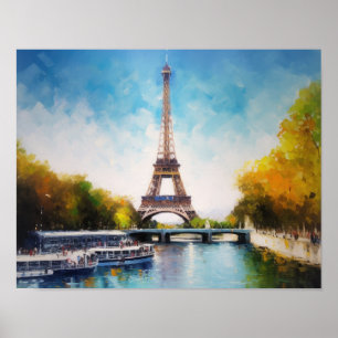 Eiffel Tower Paris Frankreich Art Print Poster