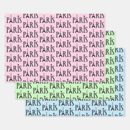 Eiffel Tower Paris Frankreich Design Geschenkpapier Set