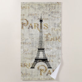 Eiffel Tower Paris Frankreich Design Strandtuch