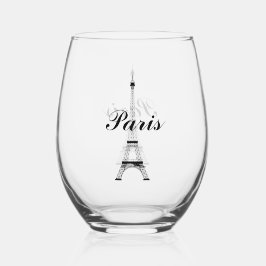 Eiffel Tower Paris Frankreich Design Weinglas Ohne Stiel