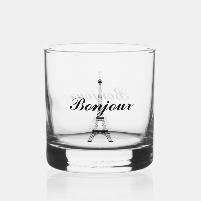 Eiffel Tower Paris Frankreich Design Whiskyglas (Rückseite)