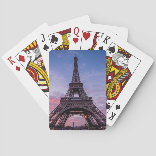 Eiffel Tower Paris Frankreich Foto Spielkarten (Rückseite)