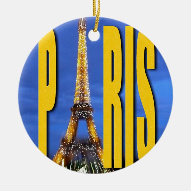Eiffel Tower Paris Frankreich Keramik Ornament (Vorne)