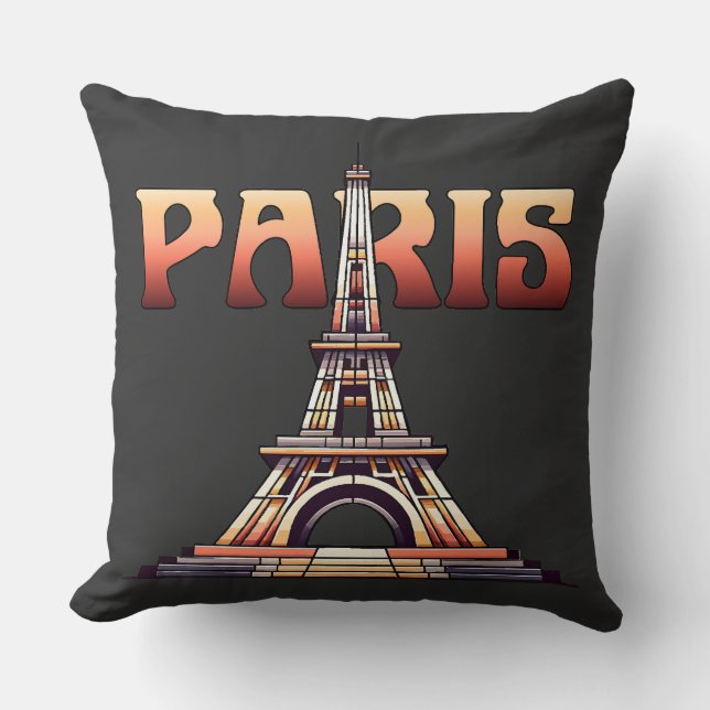 Eiffel Tower Paris Frankreich Kissen (Vorderseite)