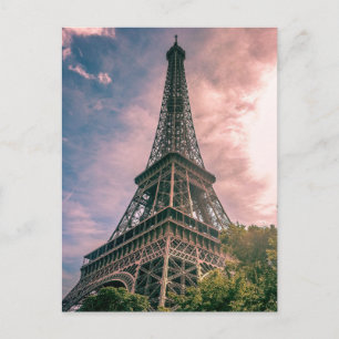Eiffel Tower Paris Frankreich Landschaftliches Fot Postkarte