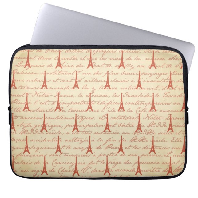 Eiffel Tower Paris Frankreich Laptop Sleeve (Vorderseite)