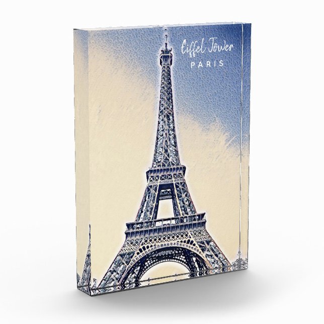 Eiffel Tower Paris Frankreich Sehenswürdigkeit Fotoblock (Links)