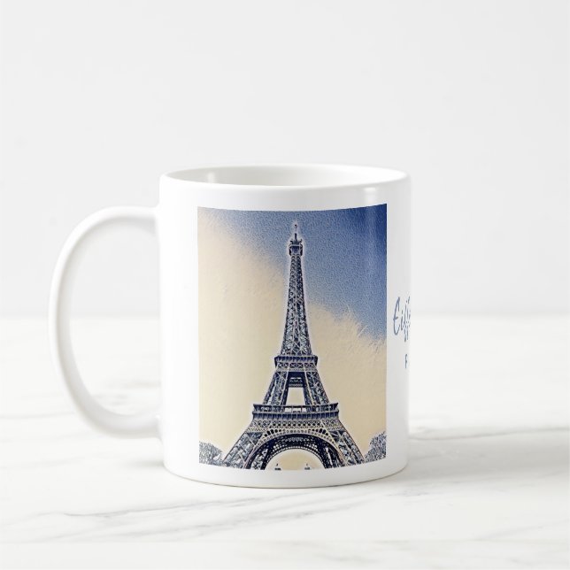 Eiffel Tower Paris Frankreich Sehenswürdigkeit Kaffeetasse (Links)