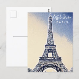 Eiffel Tower Paris Frankreich Sehenswürdigkeit Postkarte